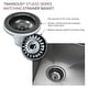 preview thumbnail 10 of 9, Transolid 15-in x 15-in x 9-in Undermount Stainless Kitchen/Bar Sink, SinkPocket, Grid, Strainer - 15-in x 15-in x 9-in