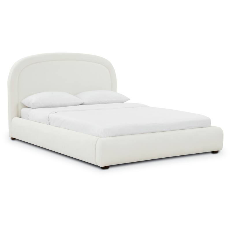 Poly & Bark Plato Queen Bed in Polar White