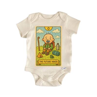 Hiker Camping Tarot - Baby Bodysuit
