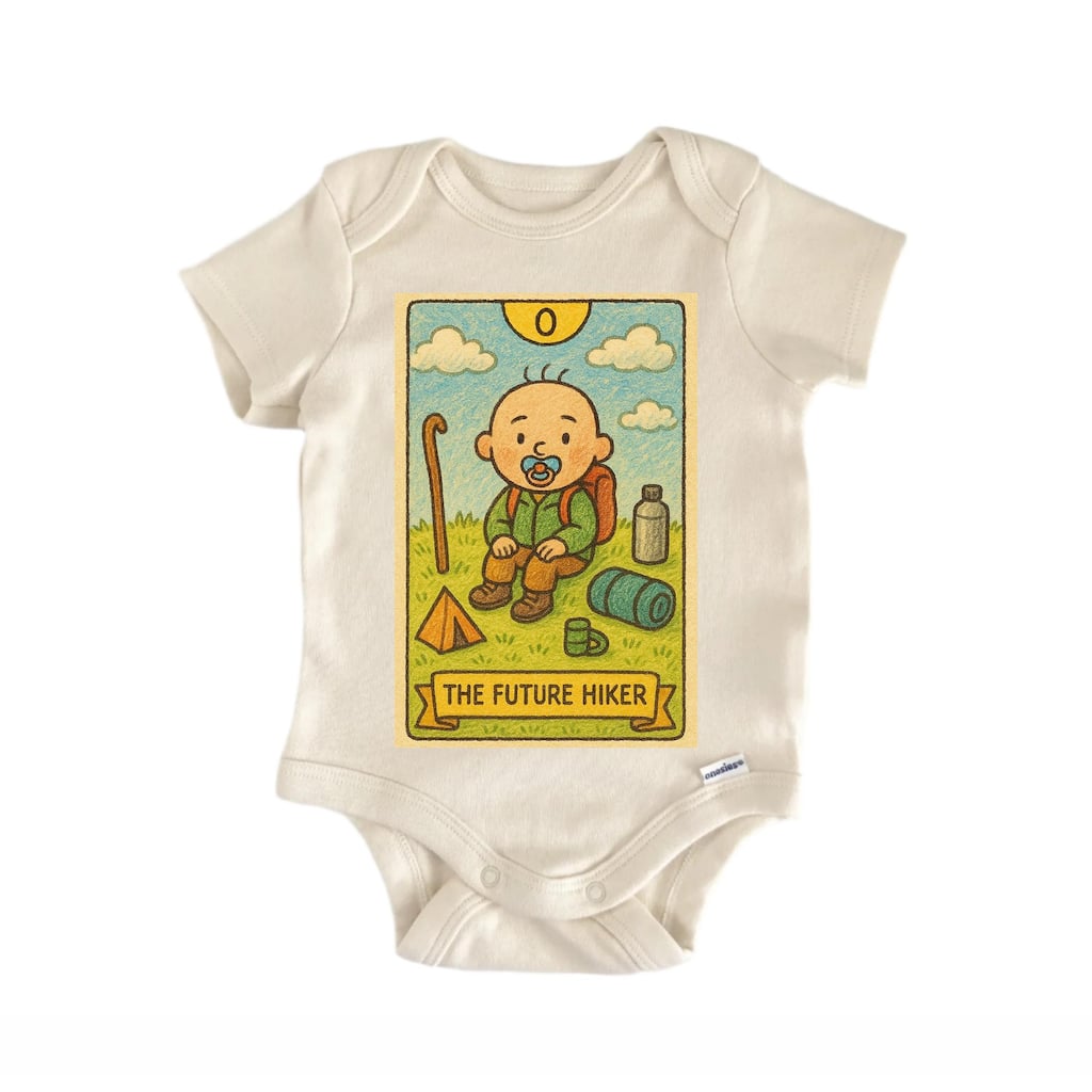 Hiker Camping Tarot - Baby Bodysuit