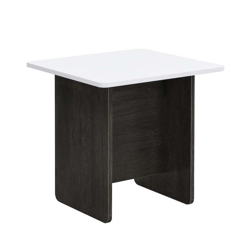 Coffee Table Set of 2, Modern Light Luxury Square End Tables with Spacious Tops, Nesting Center Tables for Small Space