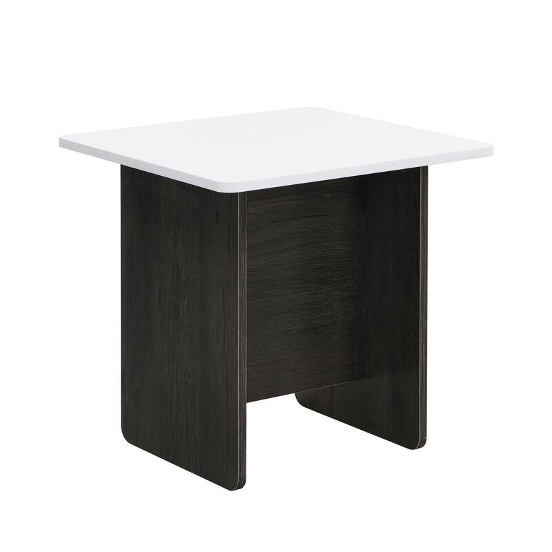 Modern Light Luxury Coffee Table Set of 2, Small Square Coffee End Table with Spacious Top