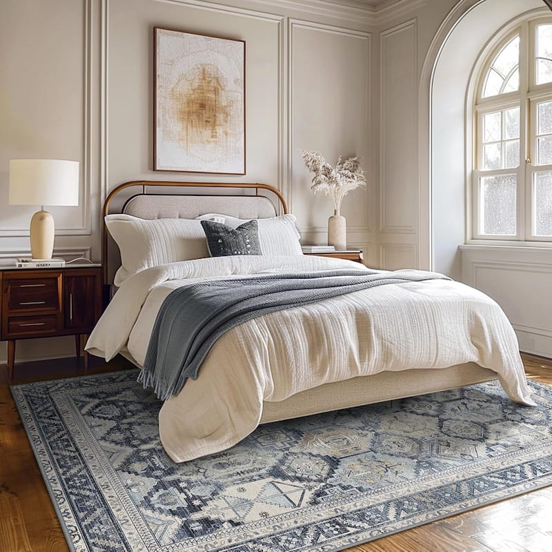 Mcow EverEase Collection Low Pile Machine Washable Non-Slip Area Rug