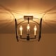 preview thumbnail 17 of 26, French Farmhouse Candle Curved Cage Ceiling Light 14.6in