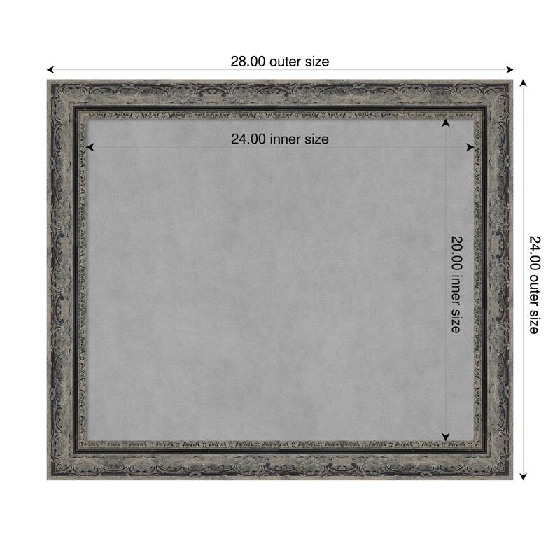 Amanti Art Filigree Gloss Black Framed - 28 x 24 in - Filigree Matte Black