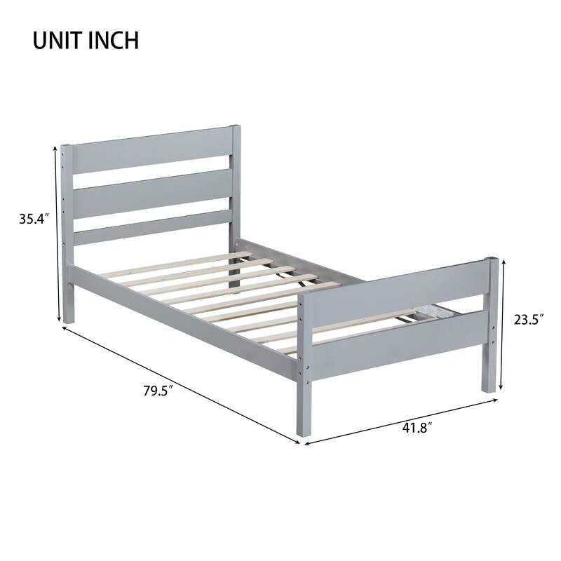 Twin Bed with Headboard, Footboard, and Under-Bed Storage, Stylish and Durable