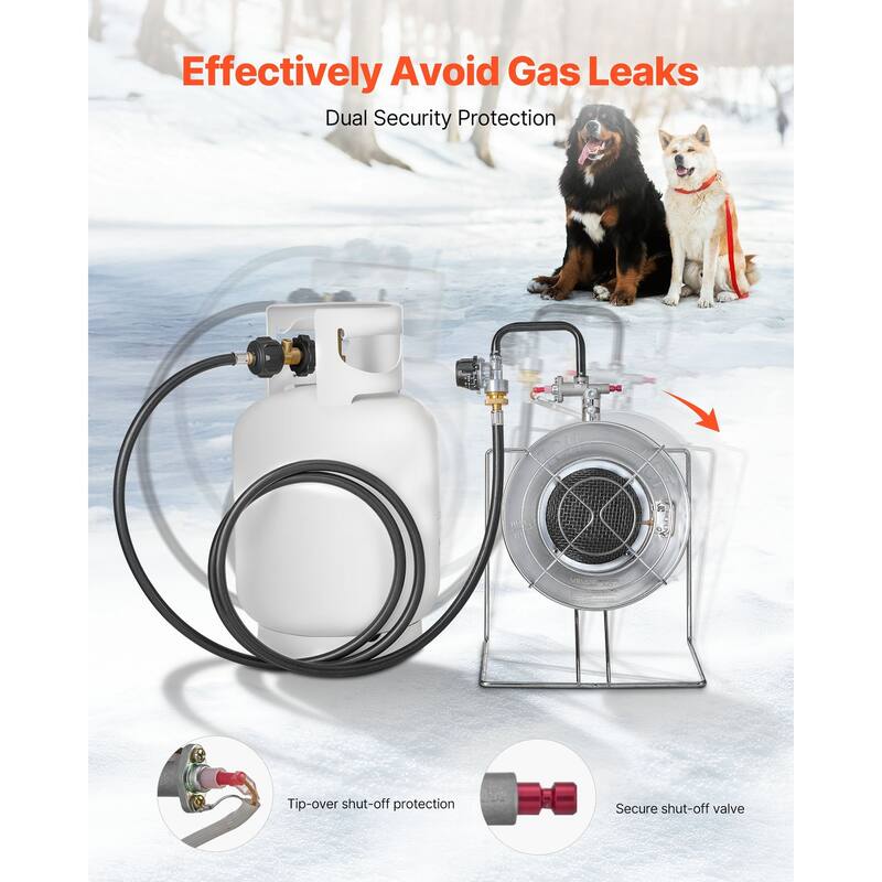 18000 BTU Propane Gas Heater with 3 Heat Settings - 12.99 x 10.24 x 5.12 inches