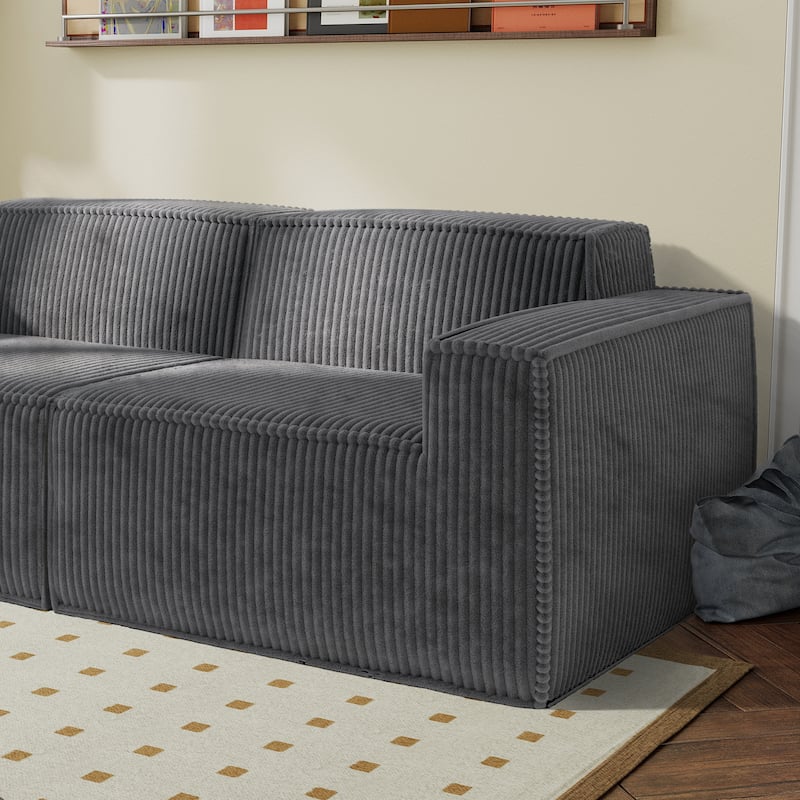 Furniture of America Navir Modern Chenille Foam Modular Sofa Chair
