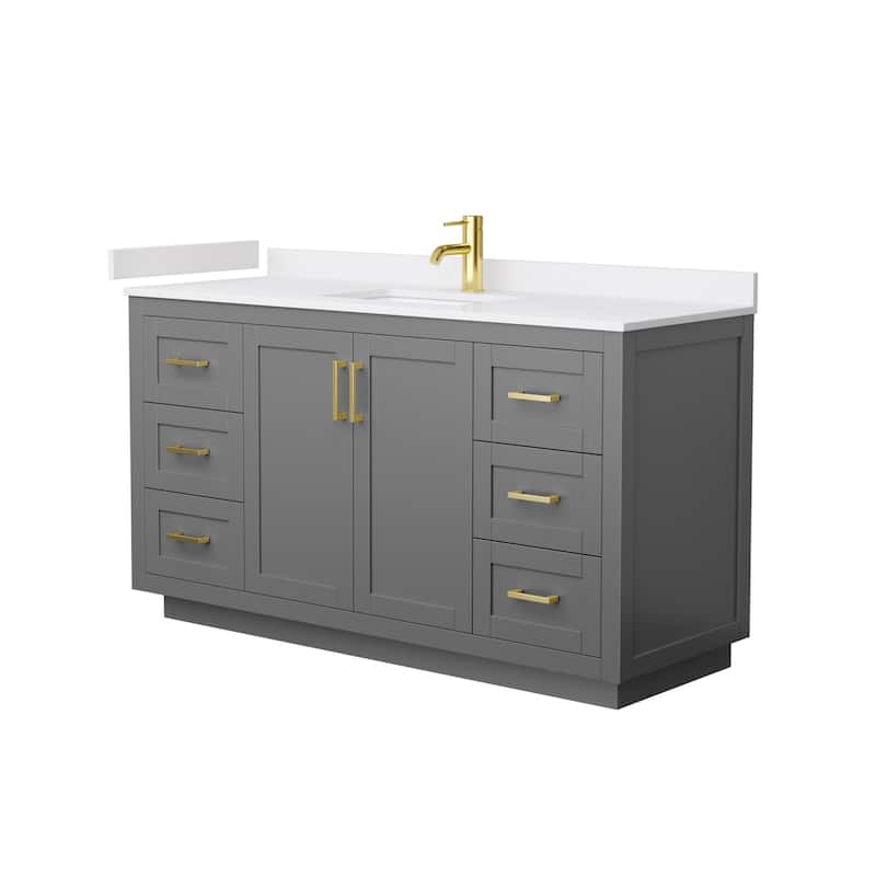 Wyndham Collection Miranda 60" Free Standing Single Basin Vanity Set