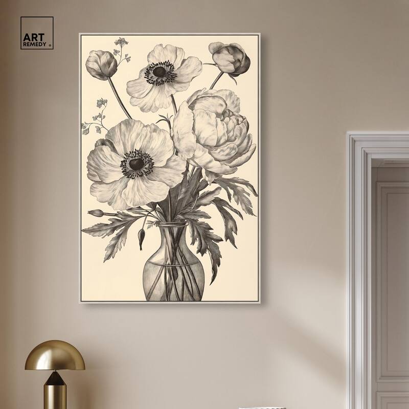 Vase of Vellum Canvas by Art Remedy
