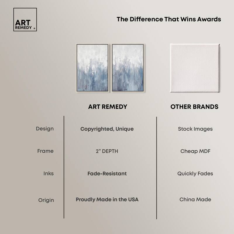 Frosted Glass Canvas Set of 2 by Art Remedy