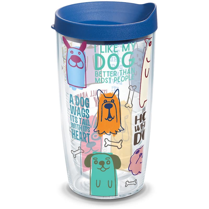 Tervis Dog Sayings Made in USA Double Walled Insulated Travel Tumbler, Classic - 16oz - 16oz