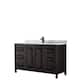 Option Dark Espresso, Black Trim,White Carrara Marble Top