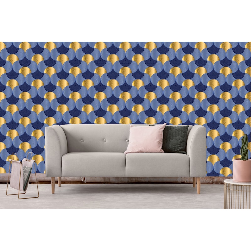 Petals Grid Removable Wallpaper - 10'ft H x 24''inch W