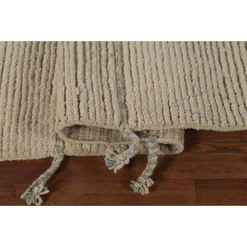 Trellis Moroccan Modern Area Rug Handmade Wool Carpet - 8'9"x 12'5"