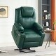 preview thumbnail 47 of 53, Mcombo Electric Power Lift Recliner Leather Chair with Massage Heat Blackish Green