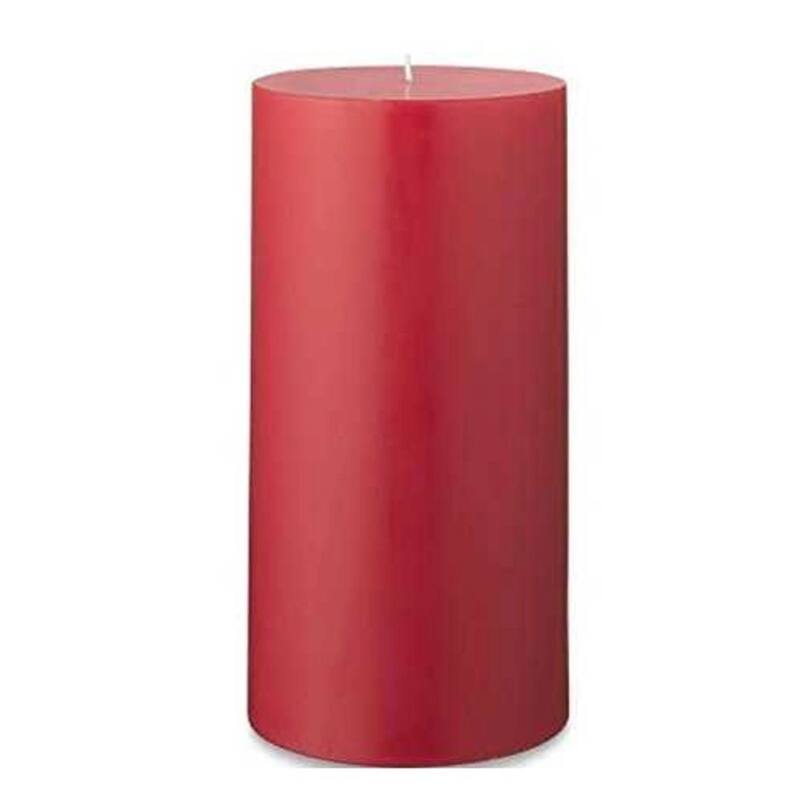 4" Red Christmas Handmade Pillar Candle
