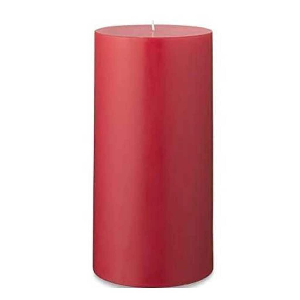 4" Red Christmas Handmade Pillar Candle