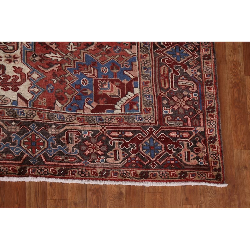 Traditional Vegetable Dye Heriz Persian Wool Area Rug Hand-knotted - 8'11" x 11'3"