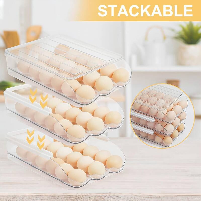 Auto Rolling Storage Container 18 Egg Tray - 1 Layer - 1 Layer
