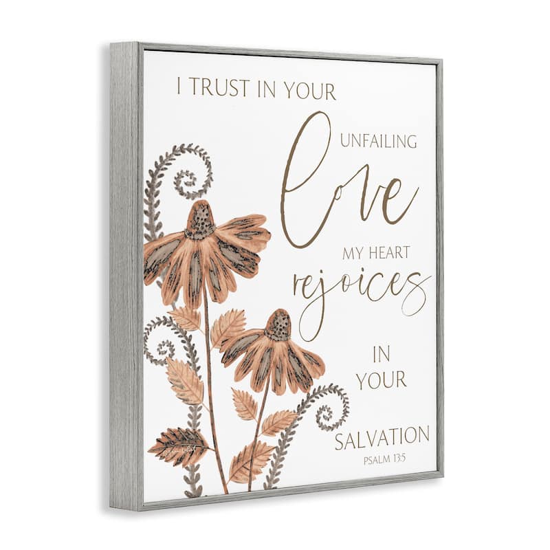 Stupell Trust In Your Unfailing Love Framed Giclee Art Design By Annie LaPoint