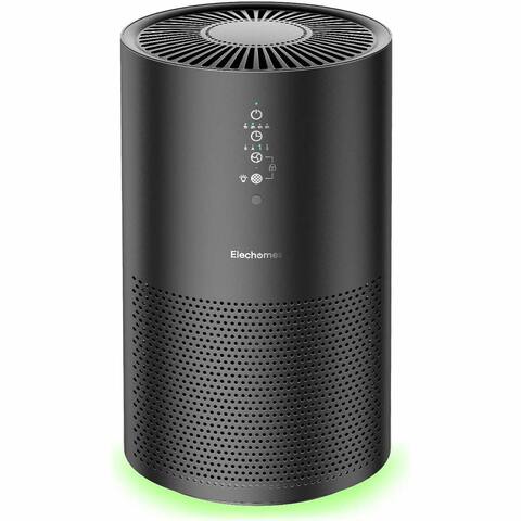 Elechomes Air Purifier for Home, Air Cleaner for Large Room with True H13 HEPA Filter - Black