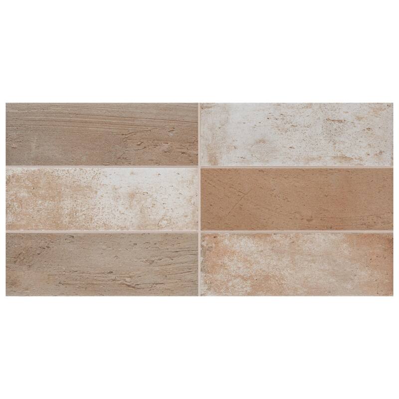 Merola Tile Kings Mud Sand 7-7/8" x 15-3/4" Ceramic Wall Tile