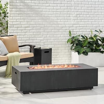 Wellington Outdoor 50,000 BTU Rectangular Fire Pit with Tank Holder by Christopher Knight Home