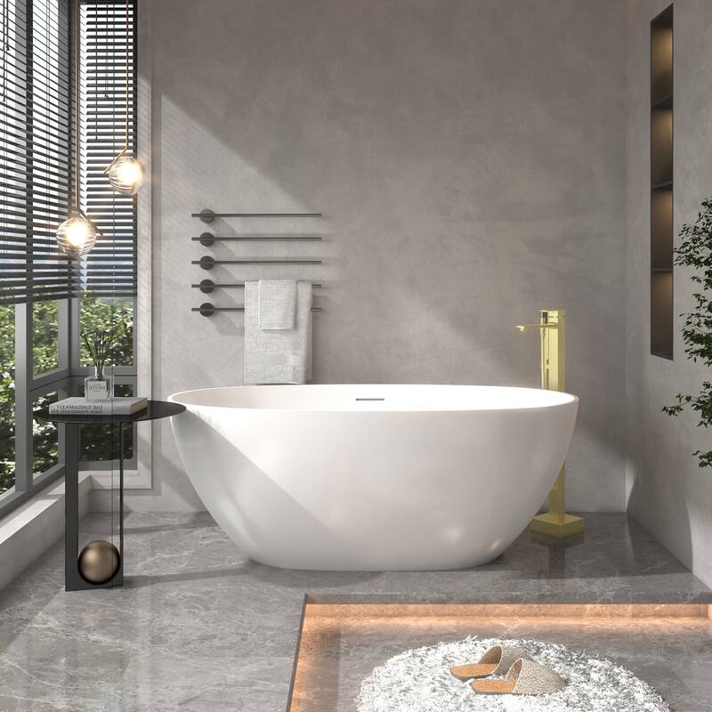 Bathtub Faucet, Single Handle Floor Mounted Free Standing Bathtub Faucet