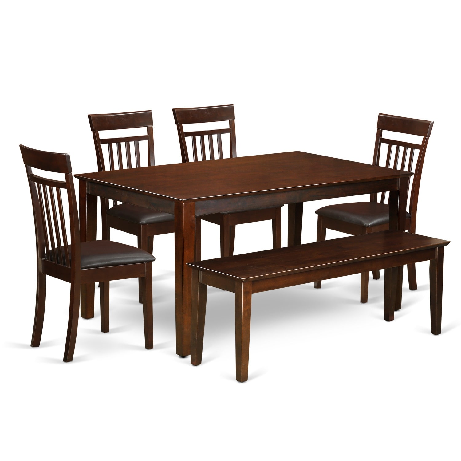 City Chic 5-Piece Dining Set - Table & 6 Chairs - Modern Dining Room Furniture