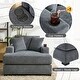 preview thumbnail 59 of 58, Modern Style Chaise Lounger Sofa Couch ,with Pillows, Charge Station & Cup Holders