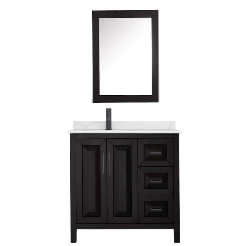 Wyndham Collection WCV252536S-QTZ-UNSMED Daria 36" Free Standing
