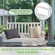 preview thumbnail 6 of 38, VEIKOUS 4 ft. Outdoor Wood Hanging Patio Porch Swing with Chains for 2 Person