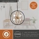 preview thumbnail 4 of 8, Estelle 26.75-in Brass and Black Mid Century Modern 6 Light Globe Sputnik Hanging Ceiling Pendant Chandelier