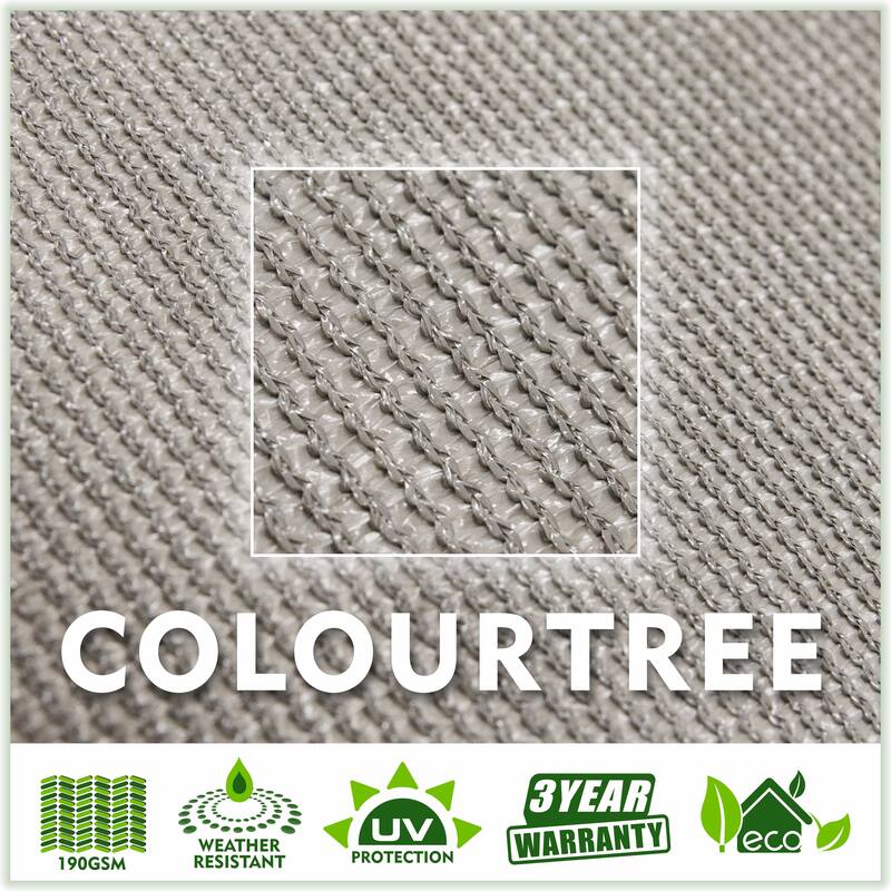 ColourTreeUSA Right Triangle Sun Shade Sail HDPE Mesh Fabric Screen Canopy UV Block 190 GSM
