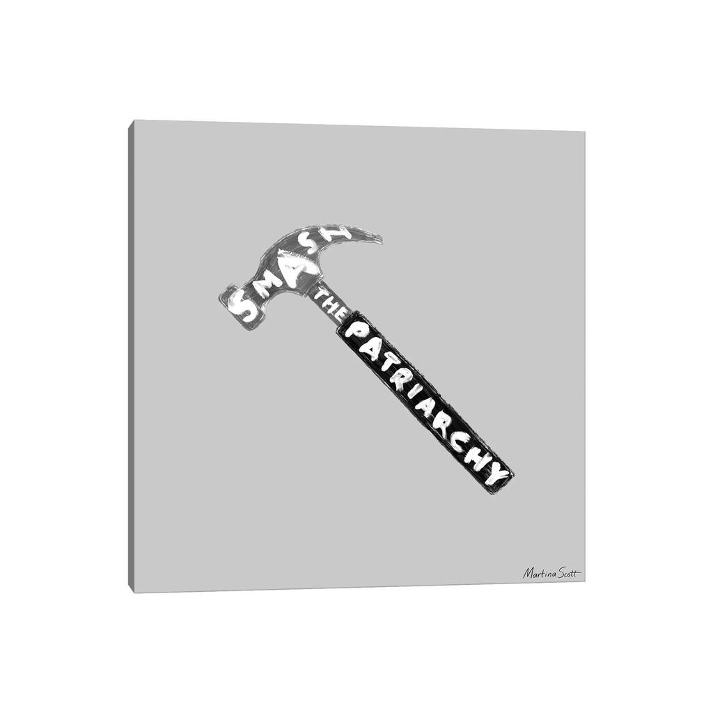 iCanvas "Smash The Patriarchy (Grey Edition)" by Martina Scott Canvas Print