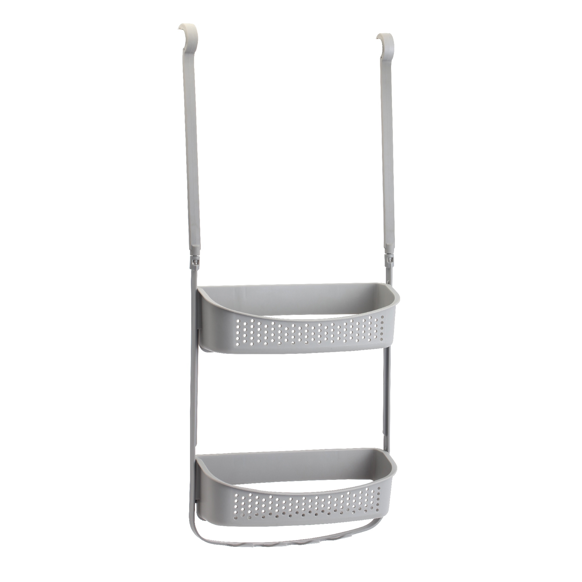 IH Casa Decor Over The Door 2 Tier Shower Caddy Gray
