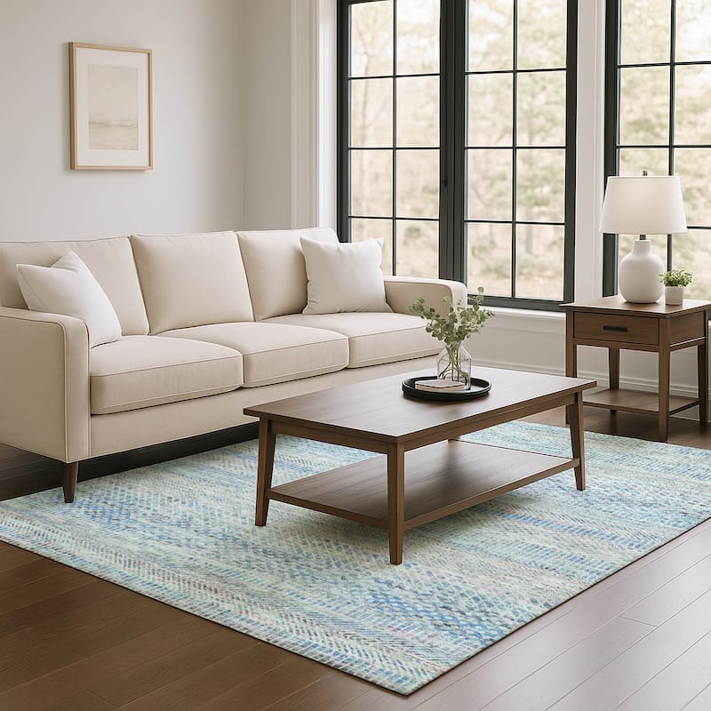 Premium Washable Super Soft Global Ombre Mayfield Rug - Blue - 8' x 10'