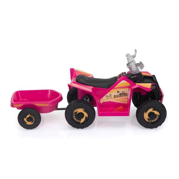 slide 2 of 14, Toddler Ride on Car with Trailer - Rose Rose