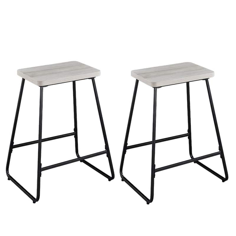 Steve Silver Callen Weathered Driftwood Counter Stool - Set of 2
