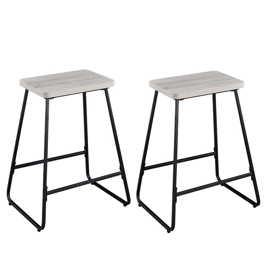 Steve Silver Callen Weathered Driftwood Counter Stool - Set of 2