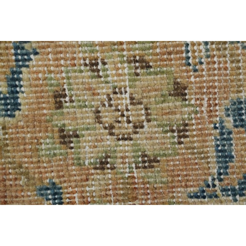 Hand Knotted Oriental 100% Wool Carpet Traditional All-Over Oranges & Rust Tabriz Area Rug - 12' 9'' X 9' 9''