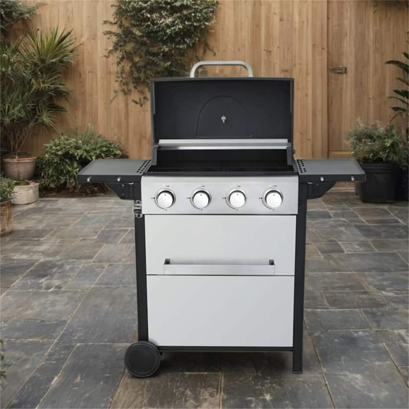34200BTU Output 4 Burner Propane Gas BBQ Grill w/ Wire Enamel Cooking Grids