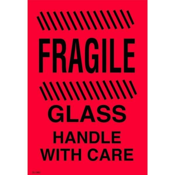 Shop 4 X 6 Fragile Glass Handle With Care Labels 500 Per Roll Overstock 30996971