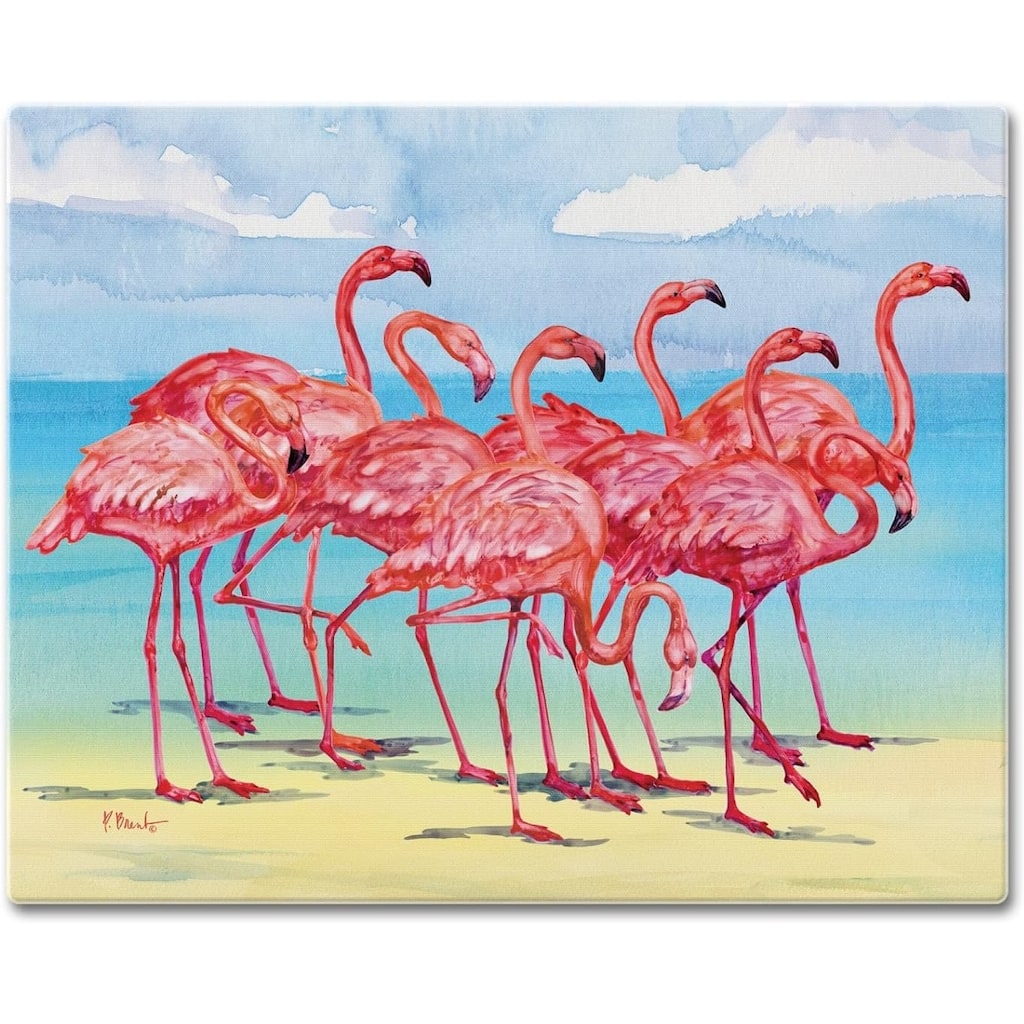 Flamingo Horizon 3mm Heat Tolerant Tempered Glass Cutting Board 15” x 12” Manufactured in the USA Dishwasher Safe