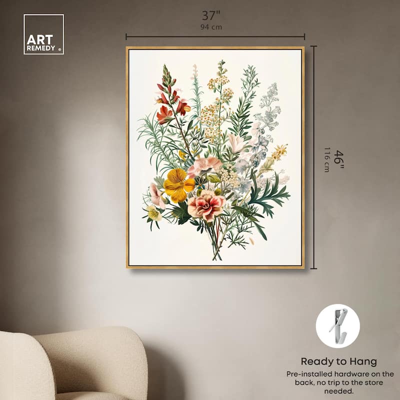 Quaint Bouquet Canvas by Art Remedy