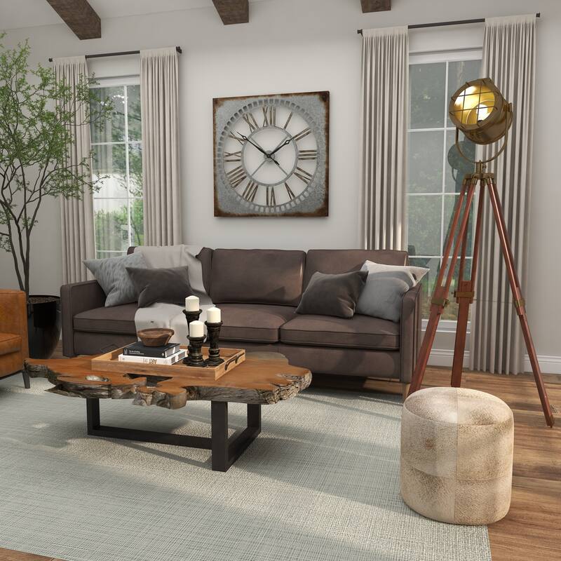 Brown Wood Spotlight Room Floor Lamp