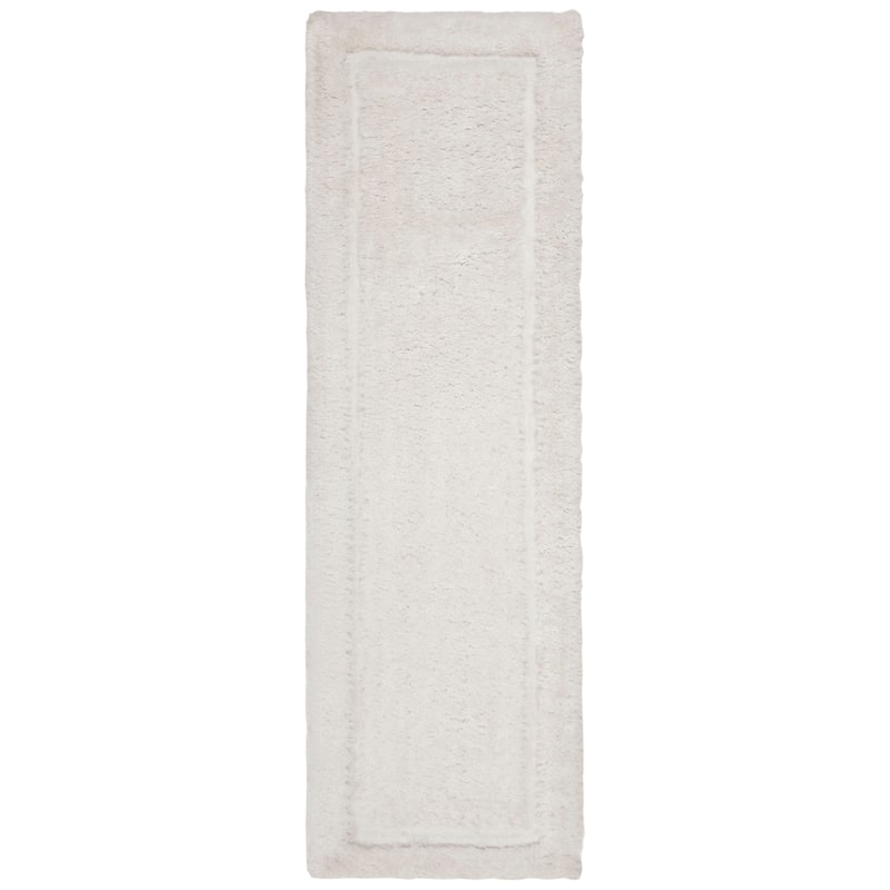 SAFAVIEH Handmade Glamour Shag Ammaria Casual Solid Polyester Rug