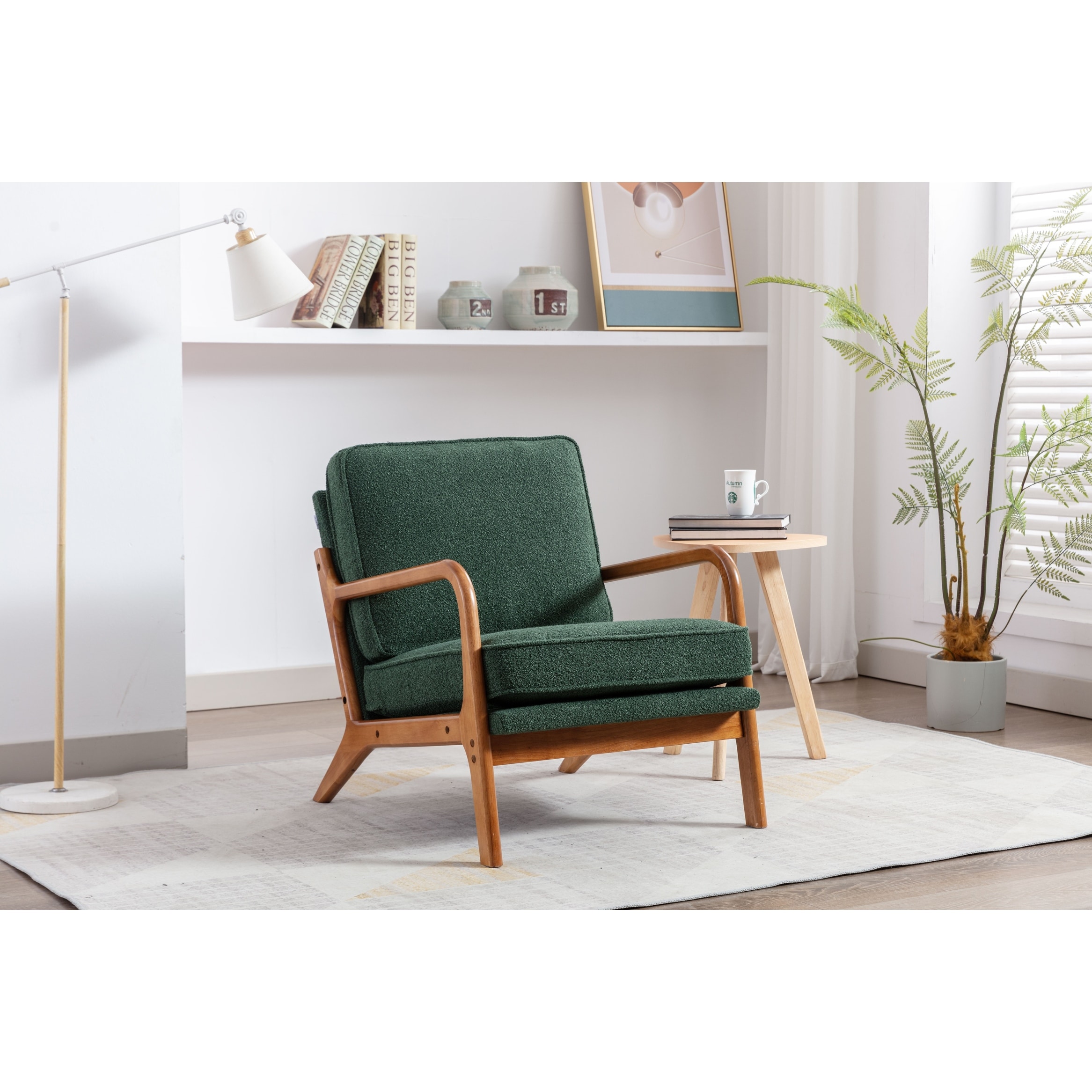 Wood store framed armchair