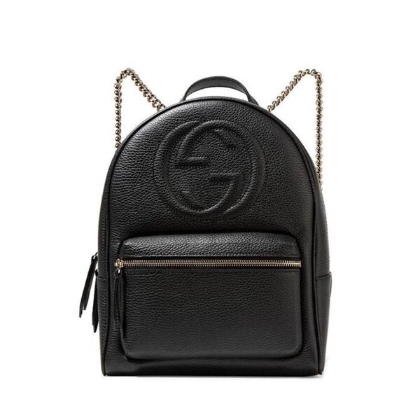 Gucci Soho GG Logo Black Leather 